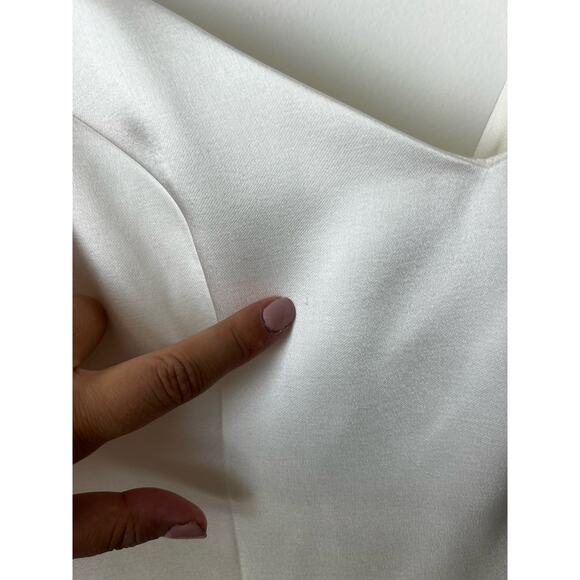 Reformation Icelynn Satin Dress Ivory NWT size 6 - Picture 12 of 15